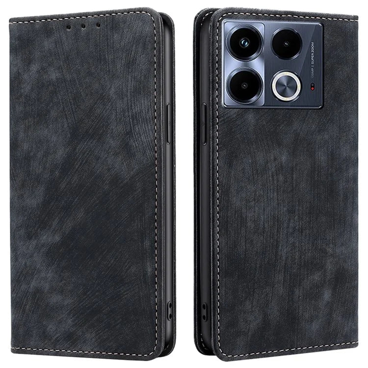 For Infinix Note 40 Case RFID Blocking PU Leather Wallet Stand Phone Cover