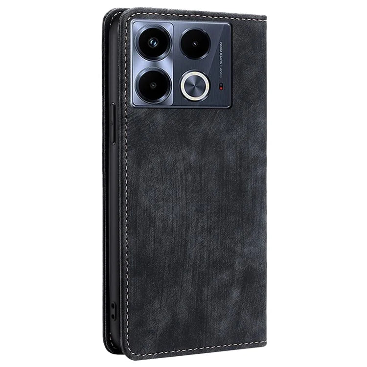 For Infinix Note 40 Case RFID Blocking PU Leather Wallet Stand Phone Cover