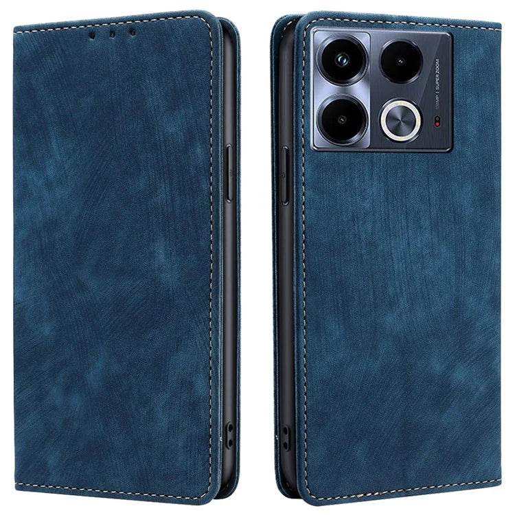 For Infinix Note 40 Case RFID Blocking PU Leather Wallet Stand Phone Cover