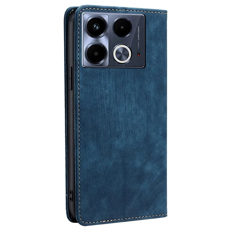 For Infinix Note 40 Case RFID Blocking PU Leather Wallet Stand Phone Cover