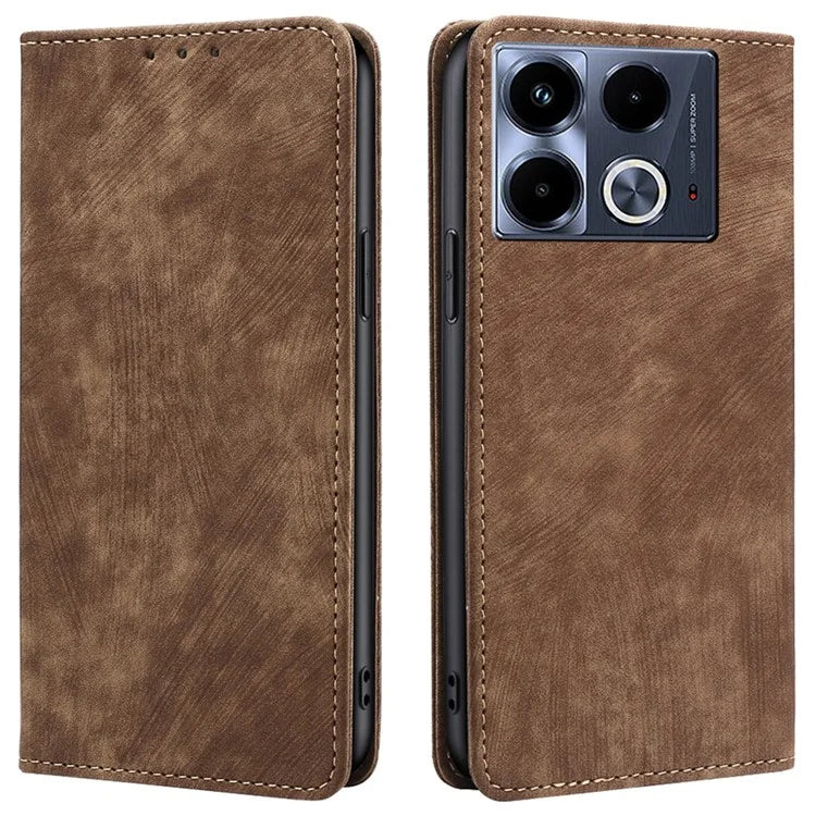 For Infinix Note 40 Case RFID Blocking PU Leather Wallet Stand Phone Cover