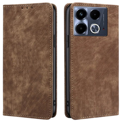 For Infinix Note 40 Case RFID Blocking PU Leather Wallet Stand Phone Cover