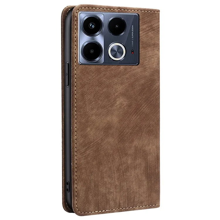 For Infinix Note 40 Case RFID Blocking PU Leather Wallet Stand Phone Cover