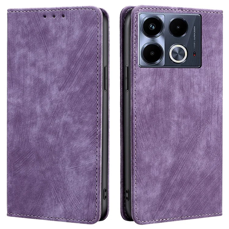 For Infinix Note 40 Case RFID Blocking PU Leather Wallet Stand Phone Cover