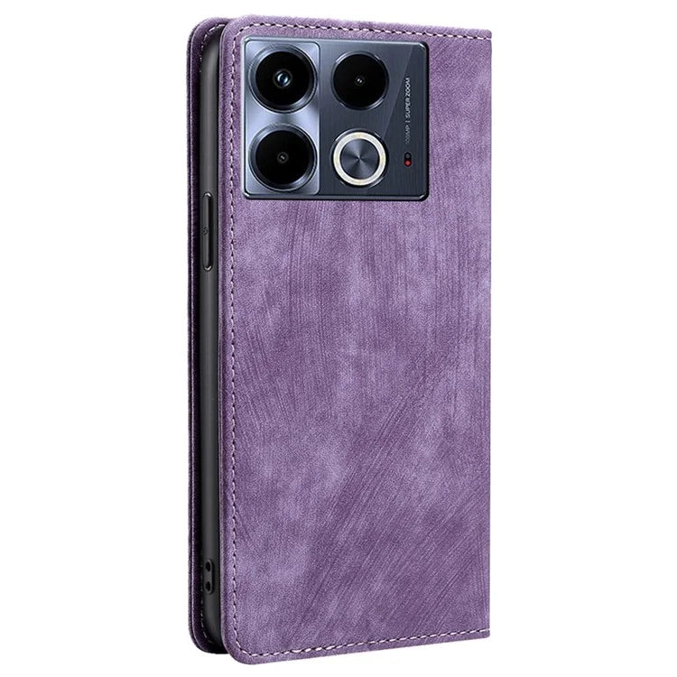For Infinix Note 40 Case RFID Blocking PU Leather Wallet Stand Phone Cover