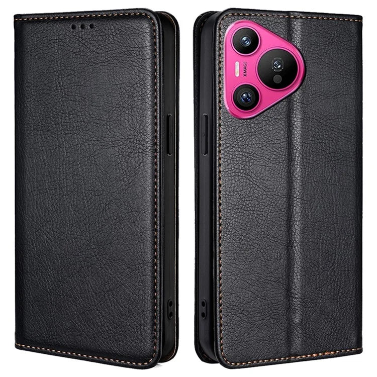 For Huawei Pura 70 Magnetic Case Solid Color Wallet Shell Mobile Phone Accessories Wholesale