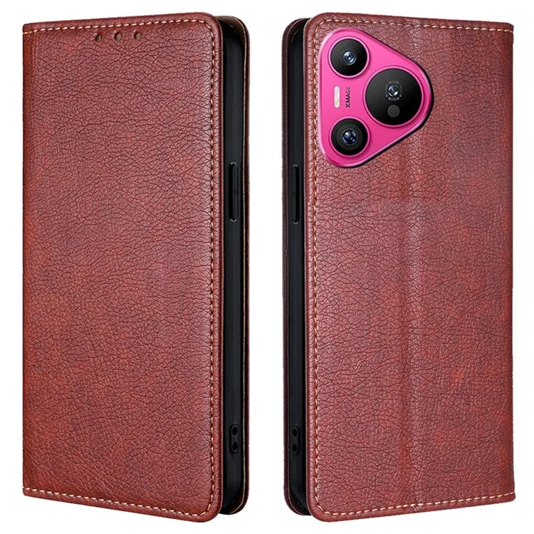 For Huawei Pura 70 Magnetic Case Solid Color Wallet Shell Mobile Phone Accessories Wholesale