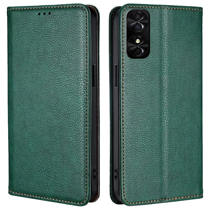 For TCL 50 SE Leather Case Solid Color Magnetic Closing Wallet Stand Phone Cover