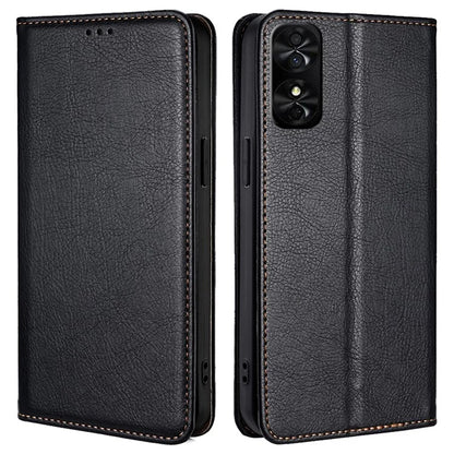 For TCL 50 SE Leather Case Solid Color Magnetic Closing Wallet Stand Phone Cover