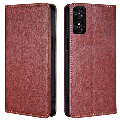 For TCL 50 SE Leather Case Solid Color Magnetic Closing Wallet Stand Phone Cover