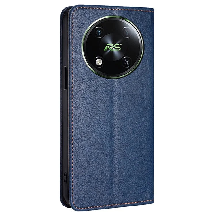 For itel RS4 4G Case Solid Color PU Leather Wallet Full Protection Phone Cover