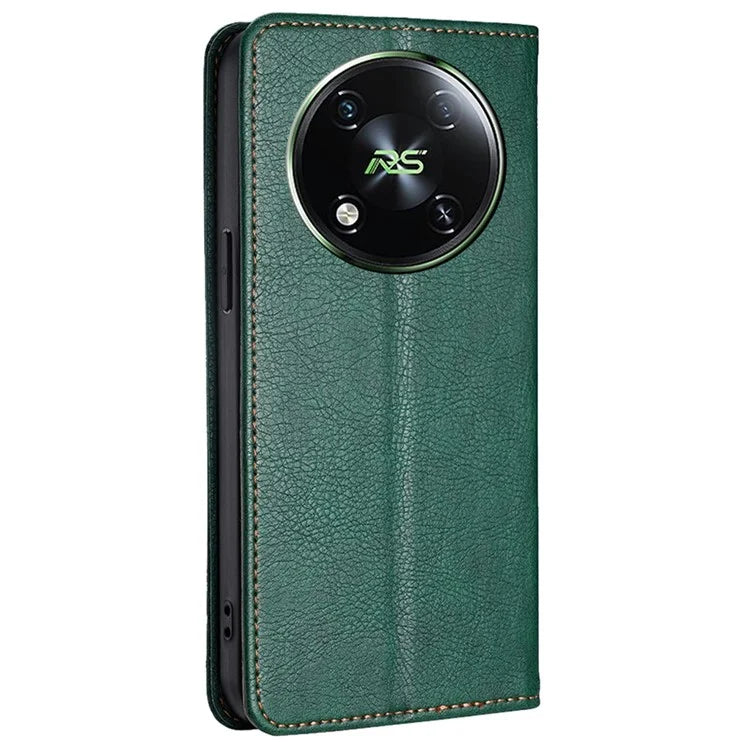 For itel RS4 4G Case Solid Color PU Leather Wallet Full Protection Phone Cover