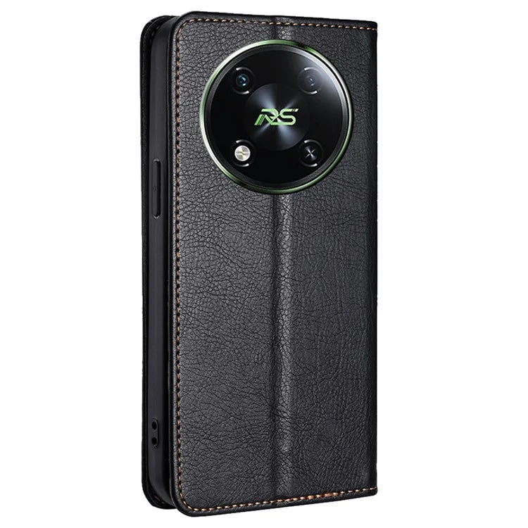 For itel RS4 4G Case Solid Color PU Leather Wallet Full Protection Phone Cover