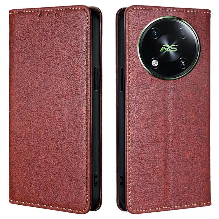 For itel RS4 4G Case Solid Color PU Leather Wallet Full Protection Phone Cover