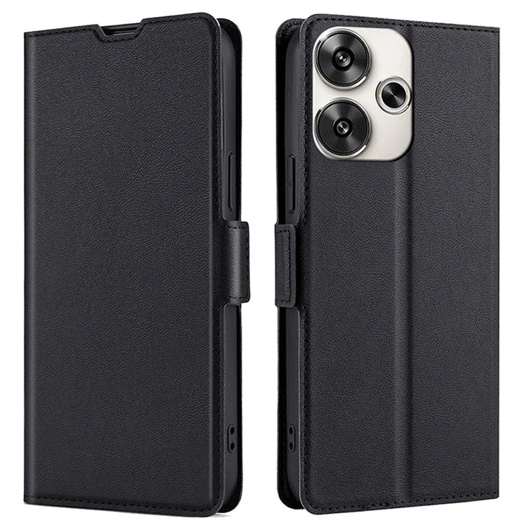 For Xiaomi Redmi Turbo 3 5G / Poco F6 5G Case PU Leather Magnetic Clasp Stand TPU Inner Shell Phone Cover