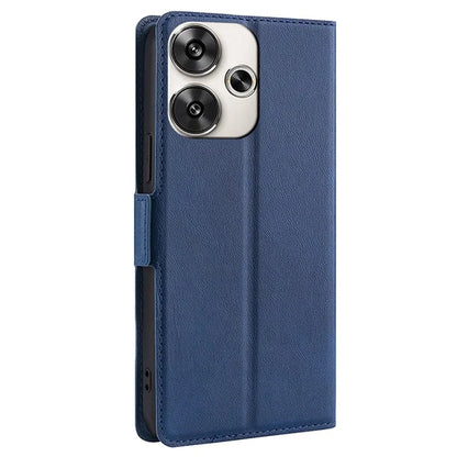 For Xiaomi Redmi Turbo 3 5G / Poco F6 5G Case PU Leather Magnetic Clasp Stand TPU Inner Shell Phone Cover