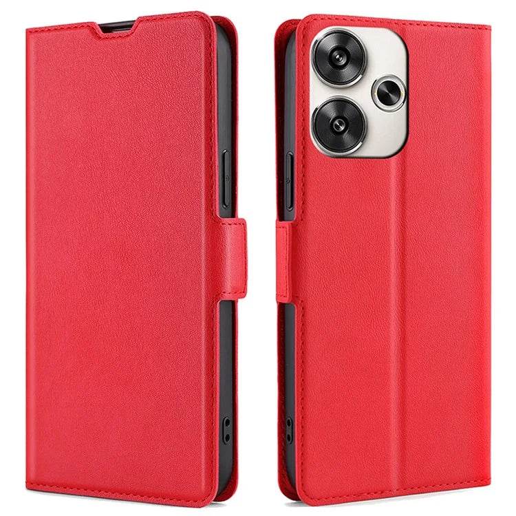 For Xiaomi Redmi Turbo 3 5G / Poco F6 5G Case PU Leather Magnetic Clasp Stand TPU Inner Shell Phone Cover