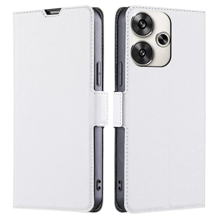 For Xiaomi Redmi Turbo 3 5G / Poco F6 5G Case PU Leather Magnetic Clasp Stand TPU Inner Shell Phone Cover