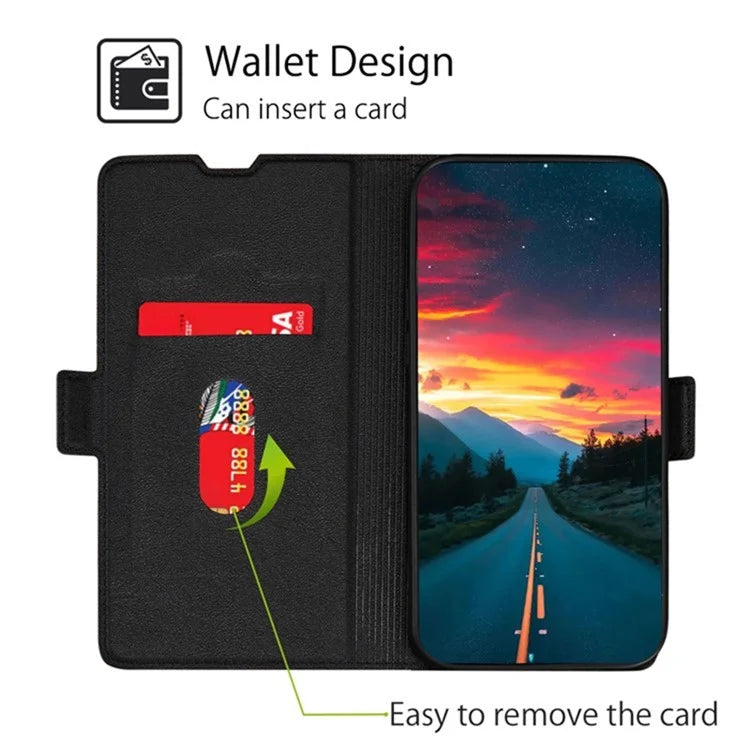 For Xiaomi Redmi Turbo 3 5G / Poco F6 5G Case PU Leather Magnetic Clasp Stand TPU Inner Shell Phone Cover
