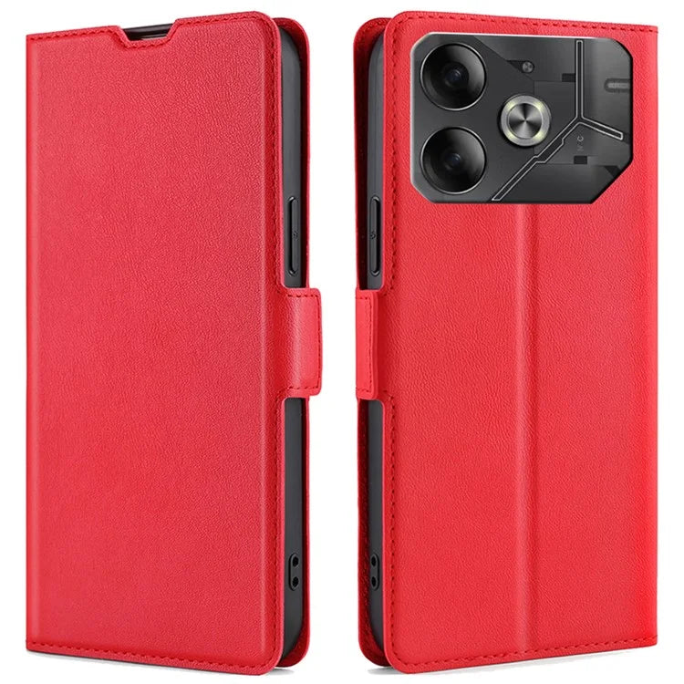 For TECNO Pova 6 5G Leather Case Card Slots Phone Cover Side Magnetic Clasp