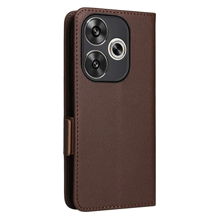For Xiaomi Redmi Turbo 3 5G / Poco F6 5G Case PU Leather Side Magnetic Clasp Wallet Phone Cover