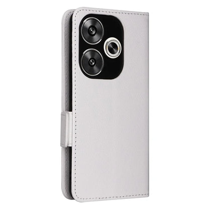 For Xiaomi Redmi Turbo 3 5G / Poco F6 5G Case PU Leather Side Magnetic Clasp Wallet Phone Cover