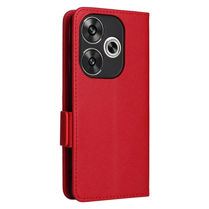 For Xiaomi Redmi Turbo 3 5G / Poco F6 5G Case PU Leather Side Magnetic Clasp Wallet Phone Cover