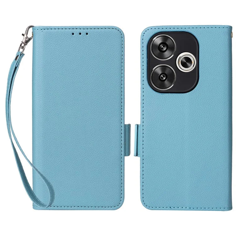 For Xiaomi Redmi Turbo 3 5G / Poco F6 5G Case PU Leather Side Magnetic Clasp Wallet Phone Cover