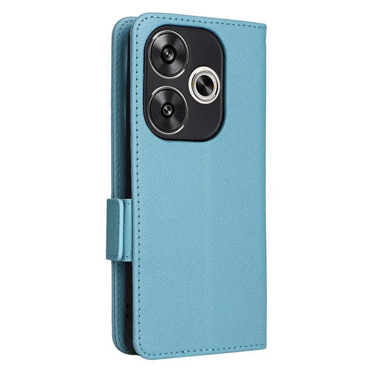 For Xiaomi Redmi Turbo 3 5G / Poco F6 5G Case PU Leather Side Magnetic Clasp Wallet Phone Cover