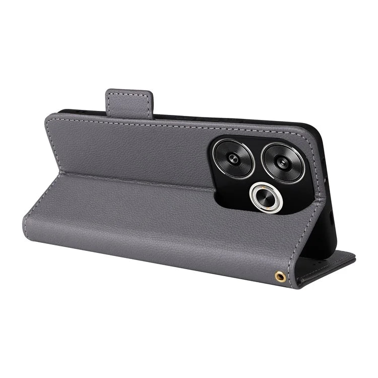 For Xiaomi Redmi Turbo 3 5G / Poco F6 5G Case PU Leather Side Magnetic Clasp Wallet Phone Cover
