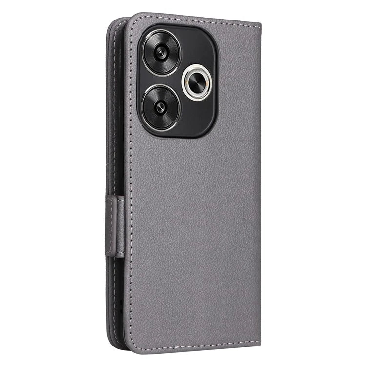 For Xiaomi Redmi Turbo 3 5G / Poco F6 5G Case PU Leather Side Magnetic Clasp Wallet Phone Cover