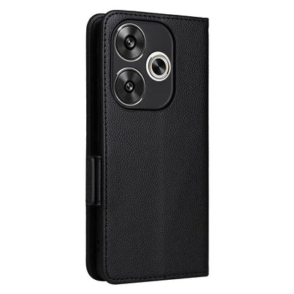 For Xiaomi Redmi Turbo 3 5G / Poco F6 5G Case PU Leather Side Magnetic Clasp Wallet Phone Cover