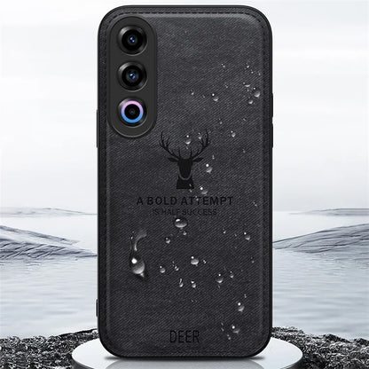 For Oppo K12 Shockproof Case Deer Pattern Leather+PC+TPU Protective Back Cover