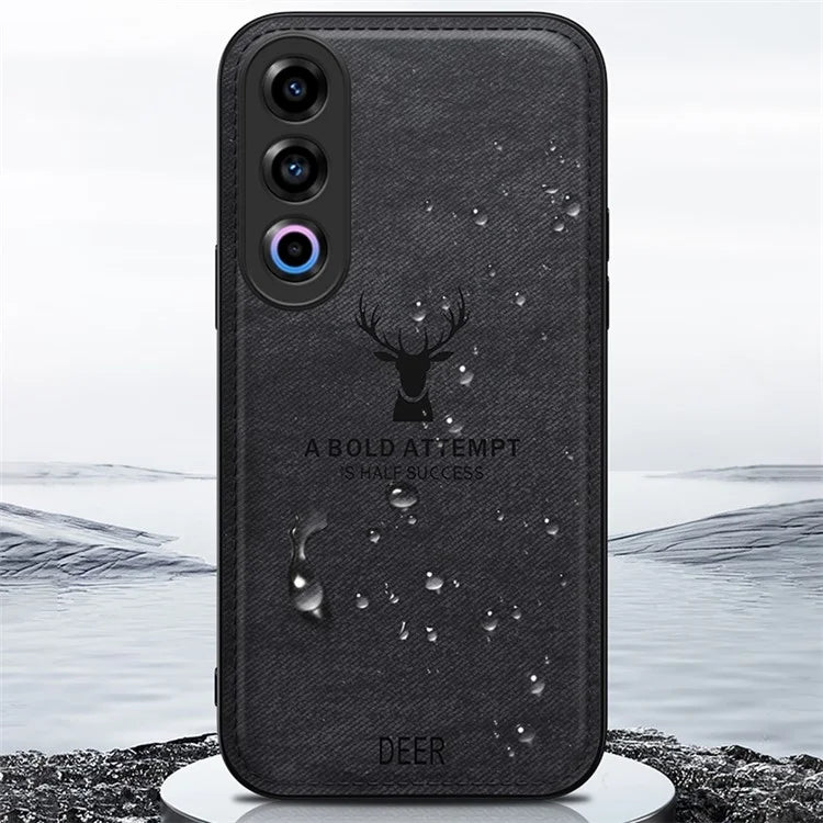 For Oppo K12 Shockproof Case Deer Pattern Leather+PC+TPU Protective Back Cover