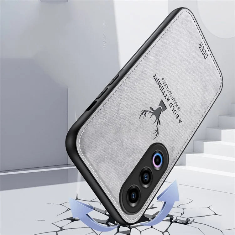For Oppo K12 Shockproof Case Deer Pattern Leather+PC+TPU Protective Back Cover
