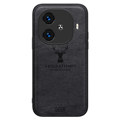 For vivo iQOO Z9 Turbo 5G Case Deer Pattern PU+PC+TPU Cell Phone Protective Back Cover