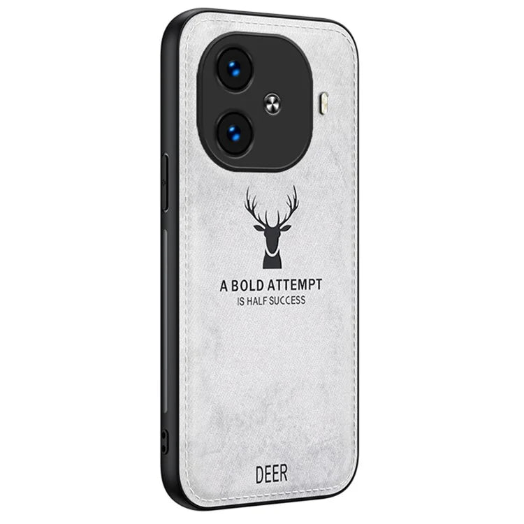 For vivo iQOO Z9 Turbo 5G Case Deer Pattern PU+PC+TPU Cell Phone Protective Back Cover