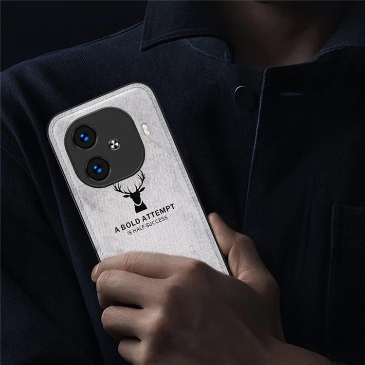 For vivo iQOO Z9 Turbo 5G Case Deer Pattern PU+PC+TPU Cell Phone Protective Back Cover