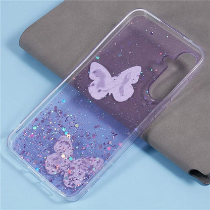 AW Series For Samsung Galaxy A55 5G Case Butterfly Pattern TPU+PVC Phone Cover