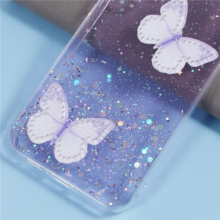 AW Series For Samsung Galaxy A55 5G Case Butterfly Pattern TPU+PVC Phone Cover