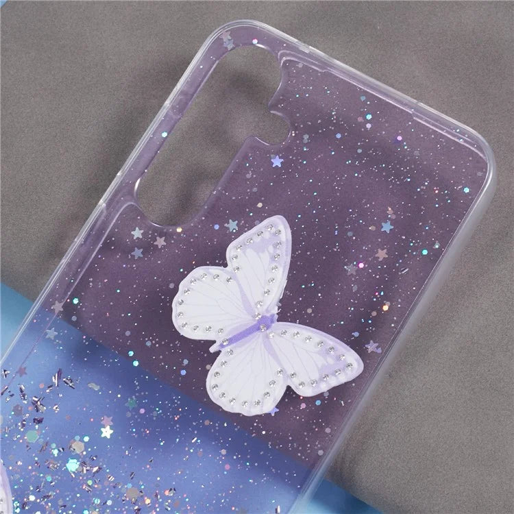 AW Series For Samsung Galaxy A55 5G Case Butterfly Pattern TPU+PVC Phone Cover