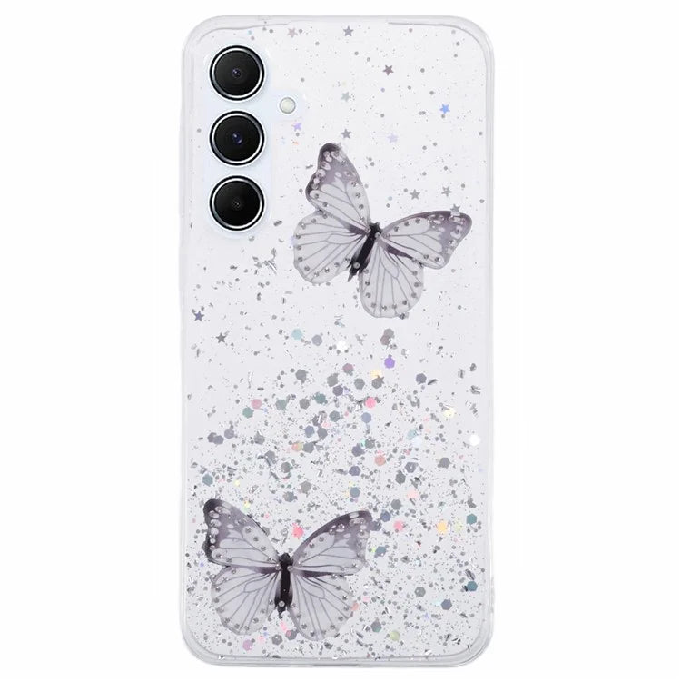AW Series For Samsung Galaxy A55 5G Case Butterfly Pattern TPU+PVC Phone Cover