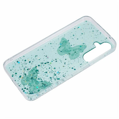 AW Series For Samsung Galaxy A15 4G / A15 5G Case Butterfly Pattern TPU+PVC Anti-Drop Phone Cover