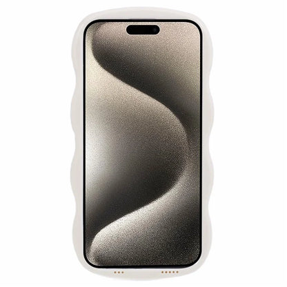 WT Series for iPhone 15 Case Wavy Edge TPU+PC Phone Cover