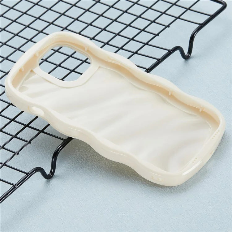 WT Series for iPhone 15 Case Wavy Edge TPU+PC Phone Cover