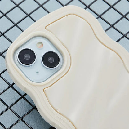 WT Series for iPhone 15 Case Wavy Edge TPU+PC Phone Cover