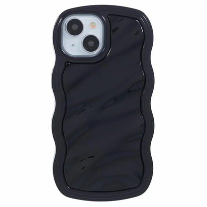 WT Series for iPhone 15 Case Wavy Edge TPU+PC Phone Cover