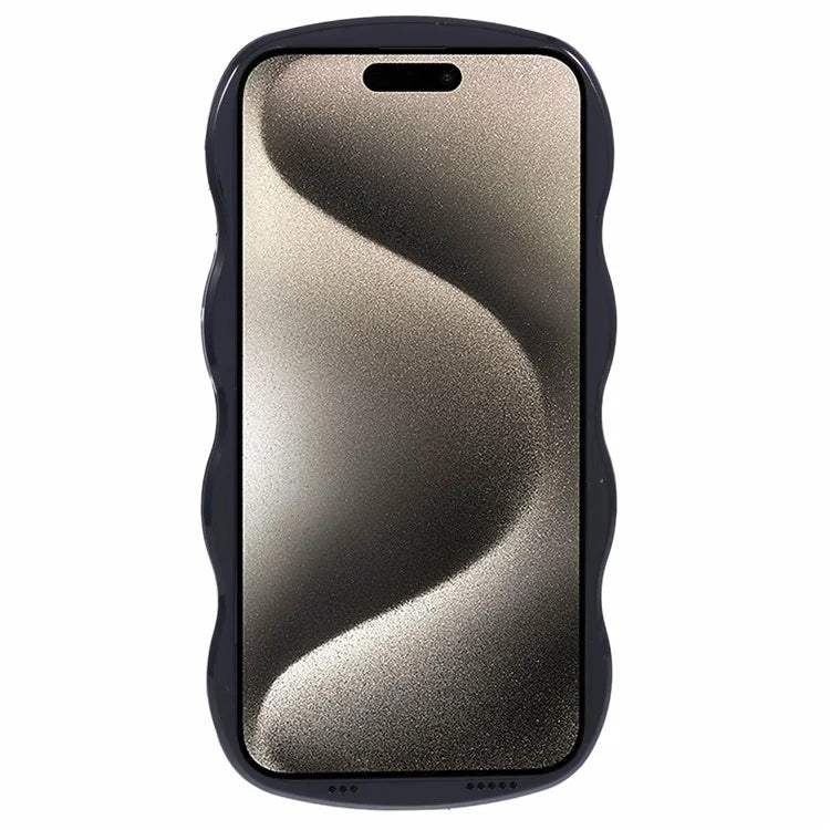 WT Series for iPhone 15 Case Wavy Edge TPU+PC Phone Cover