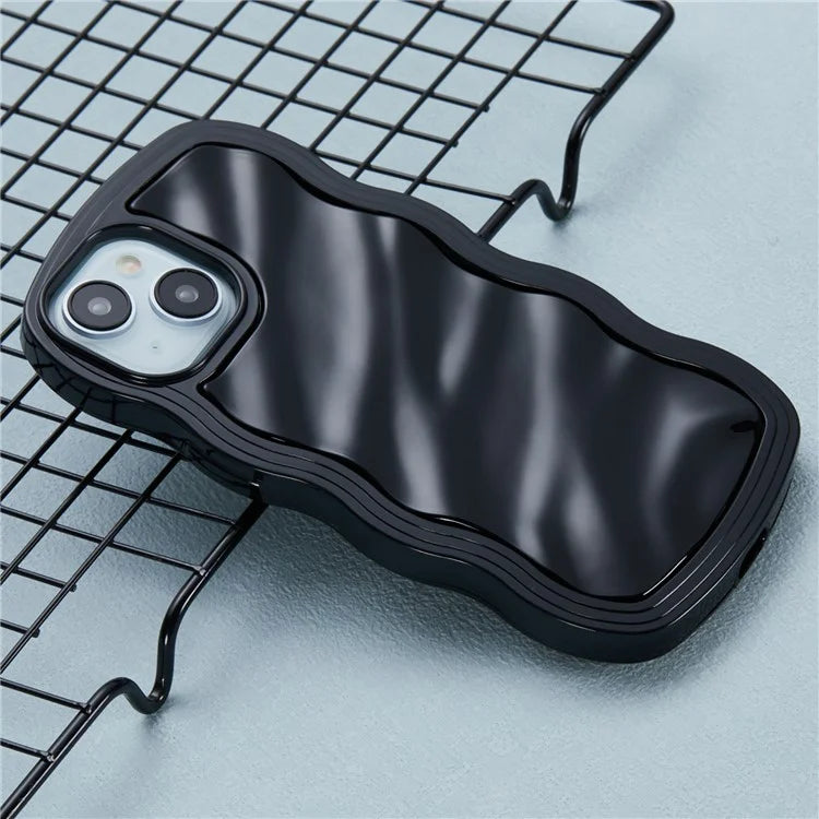 WT Series for iPhone 15 Case Wavy Edge TPU+PC Phone Cover