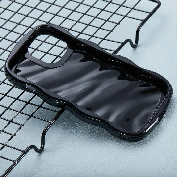 WT Series for iPhone 15 Case Wavy Edge TPU+PC Phone Cover